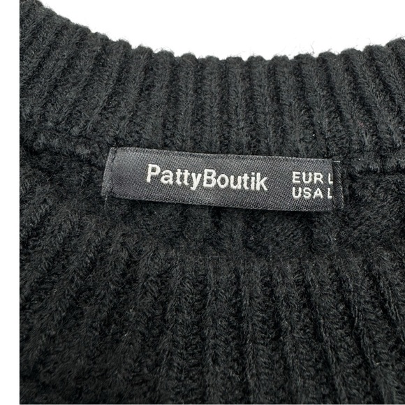 Patty Boutik Black Tunic Sweater Size L - Picture 3 of 9